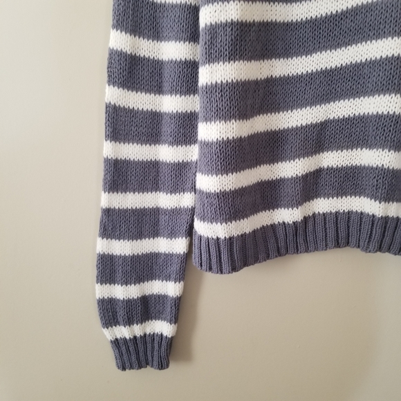 WOODEN Ships Tied Neckline Boating Cotton Blend Summer Sweater Size Small Medium - Picture 2 of 8